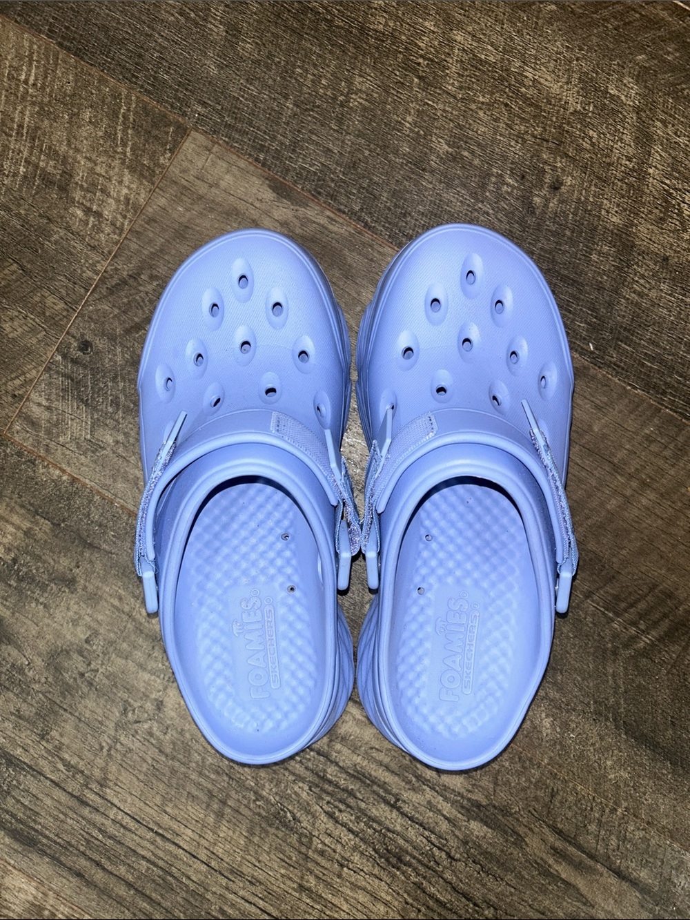 Skechers Lavender Foam Slip-On Clogs